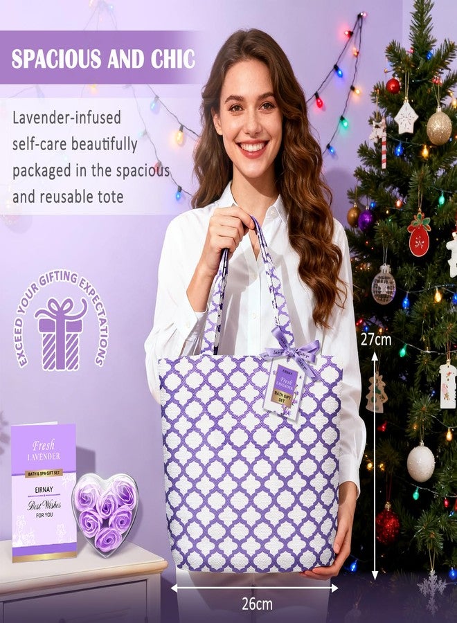 EIRNAY Gift for Women, Spa Gift Baskets for Women - 17pcs Lavender Sets with Body Lotion, Bubble Bath, Relaxing Bath Sets, Birthday Christmas Gifts for Her, Spa Kit for Mom Wife Sister Friend - Image 3